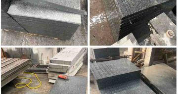 延安 芝麻黑地铺石材