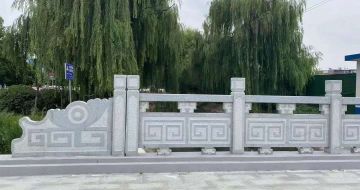 延安 芝麻灰桥栏杆、河道栏杆安装效果