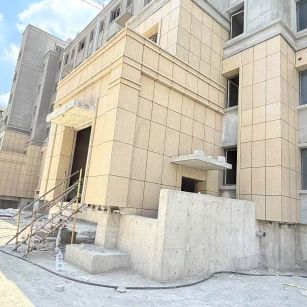 延安 黄金麻干挂，工地实拍