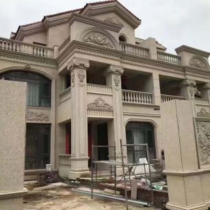 延安黄金麻别墅外墙安装效果