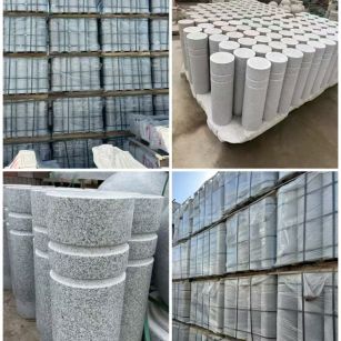 延安 芝麻白花岗岩挡车柱、隔离柱多少钱