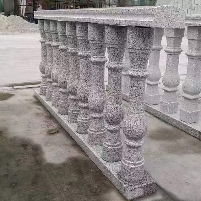 延安 芝麻白圆形光面花瓶柱，栏杆
